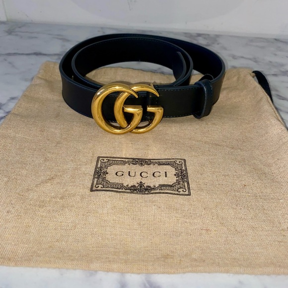 Authentic Gucci GG Marmont Wide Belt - Picture 1 of 3